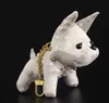 Designer animal pequeno cão pequeno Creative Chain Chain Acessórios Tecla anel PU CHEARTE PADRÃO DE CARCHANCHAIN ​​CHAYCHAIN ​​GESS251V