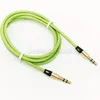 Audio Cable Jack 3.5 мм Мужчин для мужчин 1M Аудио линия AUX Позолоченные Штекер Матовый Металлический Цветовой Шнур Для Автомобиля Наушники Динамик Проволочный Шнур Новый