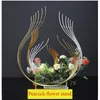 Party Dekoration Konstgjorda Peacock Flowers Curved Flower Arrangement Stand Wedding Home Road Table Centerpiece Backdrop