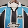 1997 1998 1998 1999 2000 2001 레트로 그레mio 축구 유니폼 사용자 정의 이름 번호 00 01 Gremio 홈 블루 화이트 풋볼 셔츠 Camisetas de Futbol