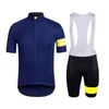 Rapha 팀 사이클링 짧은 소매 유니폼 턱받이 반바지는 남성 여름 통기성 MTB 자전거 야외 스포츠 유니폼 Y21032009를 설정합니다.