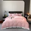 Wholesale Luxury Silk Bedding Sets European Silk Embroidery Sheets Quilt Covers Bedclothes 4PCS