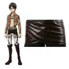 Атака на Titan Cosplay Костюм Японский аниме Шинкеки Нет Кёйцзин шоколадный кожаный юбка фартук связывание ленты регулируемая талия Y0913