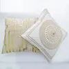Cushion/Decorative Pillow Beige Golden Embroidery Cushion Cover Home Decoration Nordic Style Ethnic 45x45cm Sofa Case Sham