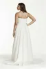 Plus Size Beach Wedding Dresses New Custom Made Court Train Sleeveless Strapless Pleats Empire Waist Elegant Chiffon Bridal Gowns W