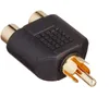 RCA Jack Y splitter AV Audio Video Cable Plug Adapter 1 Man till 2 Kvinna Converter