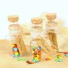 Boîte à bonbons transparente transparente avec étiquettes de remerciement, fournitures d'emballage, accessoires de mariage, fête prénatale pour garçon, 10 pièces