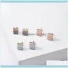 Stud Jewelrystud 1,0 cm Quadrat Druzy Drusy Ohrringe Mini Harz Runde Mode Designer Schmuck Gold1 Drop Lieferung 2021 Jurhz