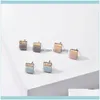 Stud Jewelrystud 1.0Cm Square Druzy Drusy Earrings Mini Resin Round Fashion Designer Jewelry Gold1 Drop Delivery 2021 Jurhz