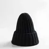 Xfhh 2022 chapeau hiver bonnets pour femmes hommes chaud pointu tricot épaissir casquettes décontracté couleur unie femme mode chapeaux