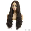 Peruk 26 tum syntetiska peruk i 12 färger Simulering Mänskliga hår peruker naturliga våg perruques de cheveux humains wig345