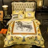 yellow winter designer bedding sets velvet queen King size duvet cover bed sheet pillowcases warm fashion designers comforter set