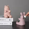 Cute Animal Phone Holder Coin Bank Ceramic Piggy Rabbit Lion Sculpture Figurines Mobile Cellphone Stand for Car Desktop Children Gift