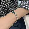 Geometrische Smaragd Armband Vrouwelijke INS Uniek Ontwerp Retro Distressed Licht Luxe Mode-sieraden Prachtig Cadeau Bangle8355332