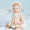 Caps Hats R9ue Lace Flower Sun Hat Cotton Beanie Bonnet Born PoGraphy Props för Baby Toddler Spädbarn Girls Boys Shower Gifts
