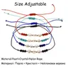 Urok bransolety 12pcs/zestawy perły kryształowe z koraliki uroki bransoletki dla kobiet regulowana linowa linka biżuteria dla dzieci prezent urodzinowy