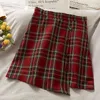 Literature Art Small Fresh Irregular Breasted High Waist Slim A-line Skirt for Women 210507