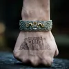 Ny Cangji Handgjorda Mäns Armband Sier Gulzig Öppning Justerbar Armband Mode Bazige Smycken Accsori