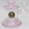 Glass Bong Hookah Recycler Dab Rig Smoking PipeユニークなPERC 6inch高さのウォーターパイプカラフルなボール