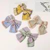 Big Butterfly Hairpins Strawberry Plaid Print Bow Barrettes Ponytail Hair Holder Accessory Spring Hair Clip Headdress Hairgrips