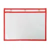 Dry Erase Pockets 5pcs/pack Reusable Dry Eraser Sleeves with 3 Holes for School or Work LLE12696