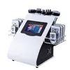 Portátil 6 em 1 40K Cavitação ultrassônica RF Slimming Vacuum Pressoterapia Radioterapia LIPOSUÇÃO PERDIDA DE PESO 8 PADS Máquina de escultura do corpo do diodo a laser S