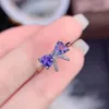 Anelli di nozze 2022 Moda squisita 925 Anello d'argento intarsiato Zircone viola Stile coreano Bowknot Gioielli per le donne Regali di fidanzamento