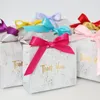 Wholesale caixas de cílios mini saco de presente de mármore para festa pacote de papel de chocolate / casamento chicote embalagem favores cílios falsos