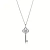 Tf Products 925 Sterling Silver Full Drill Key Necklace Clavicle Chain Short Choker for Women Fine JewelryNHFI271F2199884