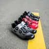 Calzature da ciclismo Scarpe da strada Scarpe da ginnastica Bianche Mountain bike professionale Bicicletta da corsa traspirante Doppia fibbia girevole autobloccante