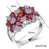 Drop 8 Joyería de lujo de estilo 925 Sterling Silver Marquise Cut Gemstones Women Wedding Bridal Anillo para LZ13293127522