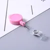 2.5cm small round easy pull buckle metal certificate telescopic cartoon buckle office gift Keychains