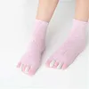 ! women's 5 toe socks 5 pairs/lot lady womens girls five fingers trainer toe cotton socks colorful pilates massage sock 210720