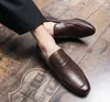 Män Full Vintage Italiensk design Business Läder Klänning Skor Handgjorda Oxford Luxurys Sko