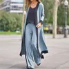 Kvinnor Solid Casual Loose Tre Piece Set Långärmad Cardigan + Toppar + Wide Leg Pants Suit Femme V Hale Hem 3 Clothe 210930