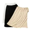 Women Lady Modal Half Slip Safety Skirt Petticoat Underskirt 40cm-60cm Long Underdress Comfortable Black White Nude 903-B636 210621