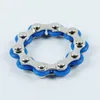 10 Knots Decompression Bike Chain Fidget Finger Spinner Sensory Toy Metal Puzzle Keychain Give Children Enlightenment Toys Gift 0404