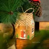 Party Favor House graphique Boîte à bonbons de Noël Boîte d'emballage en papier kraft Cadeau de Noël 24 set T2I52688