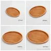 Thick Solid Wood Plates Trays Eco-friendly Snack Candy Cake Wooden Storage Dishes Handmade Craft Bread Tray