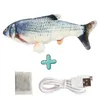 USB eletrônico animal de estimação gato peixe brinquedo bateria carregando gato mastigando simulação peixes brinquedo pedaço de mordida material entrega jitter balanço