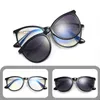 Optisk magnetglasögon ram solglasögon kvinnor vintage retro rund mode hög kvalitet 2 i 1 klipp solglasögon kvinna 2021