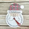 Julräkningskalender Hängsmycke Trä Creative Santa Snowman Heminredning Xmas Kalendrar Pendant W-00897