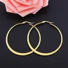 Hoop Huggie Firebros 2021 Trends Boho Round 50mm Big Earrings vrouwen Titanium roestvrijstalen oorrel goud zilveren kleur geheel4973392