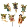 Jardim de fadas - 6 pcs Fadas em miniatura Acessórios de figurinhas para decoração ao ar livre ou de casa suprimentos de jardim de fada 210811