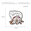 Hermit Crab Enamel Pins Cartoon Animal badge brooch Lapel pin Denim Jeans bag Shirt Collar Introvert Jewelry Gift for Friends