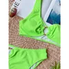 Swimwear das mulheres para mulheres 2021 maiô Bikini Único ombro oco sexy cintura alta split designer tamanho grande