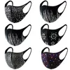 designer rhinestone sequins face mask women girls sequin pure cotton black masks anti dust fog dustproof facemask wholesale