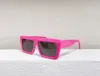 Lunettes de soleil oeil de chat rose verres gris foncé lunettes de fête mode pare-soleil pour femmes hommes avec boîte