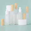 20ml ~120mlの霜ガラスローションスプレーボトル50ml空のマットエマルジョン液体の瓶プラスチックキャップ