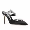 2024 Femmes Talons Robe Chaussures Designer Cristal Diamant Sandales À Talons Hauts De Mariage De Mode Sandale 35-40